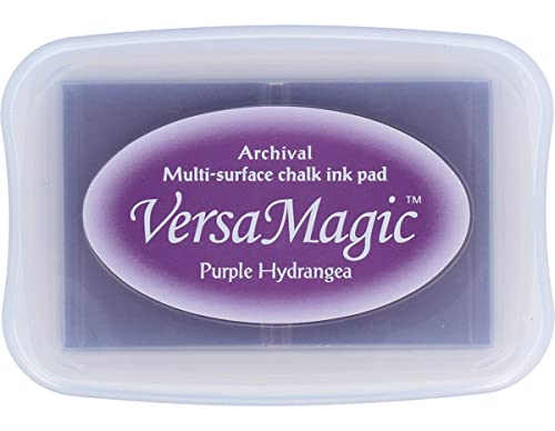 Tsukineko VG-000-055 VersaMagic Stempelkissen-Violett, Purple Hydrangea-Groß-Wasserbasis-Lufttrocknend, Dekkend-Embossing-für Dünnes Papier, 9,9 x 6,8 x 1,9 cm von Tsukineko