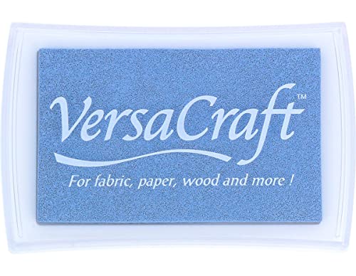 Tsukineko VK-000-142 VersaCraft Stempelkissen-Blau, Baby Blue-Groß-Wasserbasis, Deckend, Beständig gegen Ausbleichen-Embossing, 95x65mm von Tsukineko