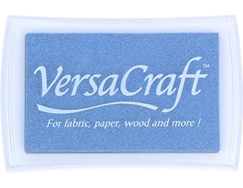Tsukineko VK-000-142 VersaCraft Stempelkissen-Blau, Baby Blue-Groß-Wasserbasis, Deckend, Beständig gegen Ausbleichen-Embossing, 95x65mm von Tsukineko