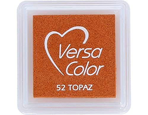 Tsukineko VersaColor Stempelkissen-Orange, Topaz-Klein-Deckend, Wassbasis-Wasserfest-Embossing, 3,4 x 3,4 x 2 cm Tsukineko VersaColor Stempelkissen-Orange, Topaz-Klein-Deckend, Wassbasis-Wasserfest-Embossing, 3,4 x 3,4 x 2 cm von Tsukineko