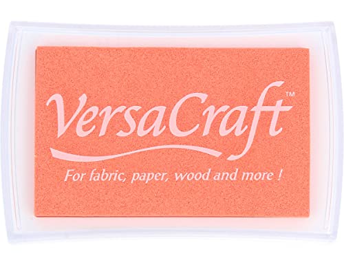 Tsukineko VersaCraft Stempelkissen - Orange, Apricot - Groß - Wasserbasis, Deckend, Beständig gegen Ausbleichen - Embossing von Tsukineko