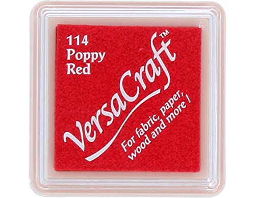 Tsukineko VersaCraft Stempelkissen - Rot, Poppy Red - Klein - Wasserbasis, Deckend, Beständig gegen Ausbleichen - Embossing Tsukineko VersaCraft Stempelkissen - Rot, Poppy Red - Klein - Wasserbasis, Deckend, Beständig gegen Ausbleichen - Embossing von Tsukineko