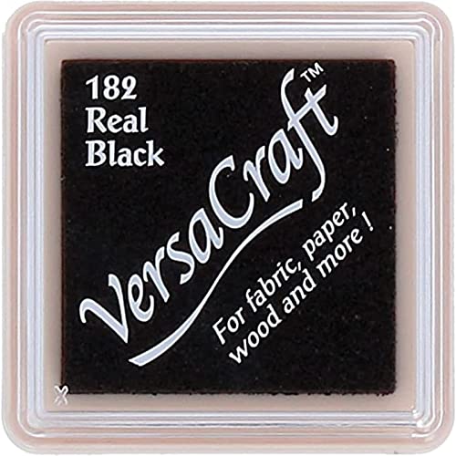 Tsukineko VersaCraft vks-182 Stempel Stoff, kleiner Cube 25 x 25 mm Real schwarz von Tsukineko