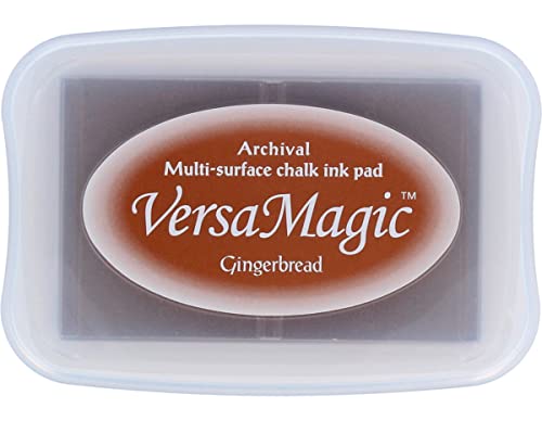 Tsukineko VersaMagic Stempelkissen-Beige, Gingerbread-Groß-Wasserbasis-Lufttrocknend, Dekkend-Embossing-für Dünnes Papier, 9,9 x 6,8 x 1,9 cm Tsukineko VersaMagic Stempelkissen-Beige, Gingerbread-Groß-Wasserbasis-Lufttrocknend, Dekkend-Embossing-für Dünnes Papier, 9,9 x 6,8 x 1,9 cm von Tsukineko
