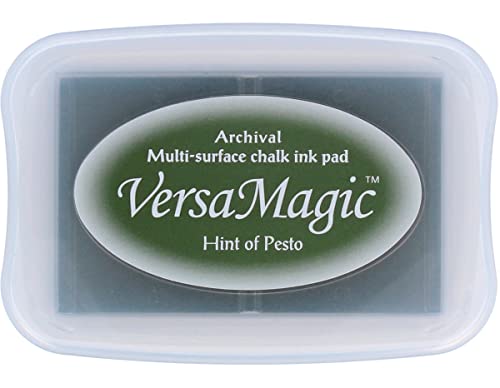 Tsukineko VersaMagic Stempelkissen-Grün, Hint of Pesto-Groß-Wasserbasis-Lufttrocknend, Dekkend-Embossing-für Dünnes Papier, Green, 9,9 x 6,8 x 1,9 cm Tsukineko VersaMagic Stempelkissen-Grün, Hint of Pesto-Groß-Wasserbasis-Lufttrocknend, Dekkend-Embossing-für Dünnes Papier, Green, 9,9 x 6,8 x 1,9 cm von Tsukineko