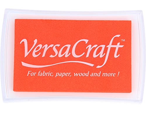 Tsukineko VersaCraft Stempelkissen-Orange, Tangerine-Groß-Wasserbasis, Deckend, Beständig gegen Ausbleichen-Embossing, pad Size: 7,6 x 4,7 cm Tsukineko VersaCraft Stempelkissen-Orange, Tangerine-Groß-Wasserbasis, Deckend, Beständig gegen Ausbleichen-Embossing, pad Size: 7,6 x 4,7 cm von Tsukineko