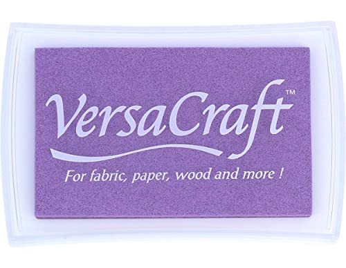 Tsukineko VersaCraft Stempelkissen-Violett, Wisteria-Groß-Wasserbasis, Deckend, Beständig gegen Ausbleichen-Embossing, pad Size: 7,6 x 4,7 cm von Tsukineko