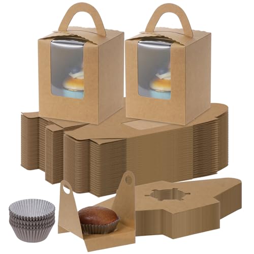 TsunNee 50 Stück individuelle Cupcake-Boxen mit Cupcake-Folien, Papiertüten für Geburtstag, Hochzeit, Party, Dusche, Geschenke, behandelt Boxen, 9 x 9 x 11 cm, schlicht, praktisch, Kuchenbox TsunNee 50 Stück individuelle Cupcake-Boxen mit Cupcake-Folien, Papiertüten für Geburtstag, Hochzeit, Party, Dusche, Geschenke, behandelt Boxen, 9 x 9 x 11 cm, schlicht, praktisch, Kuchenbox von TsunNee