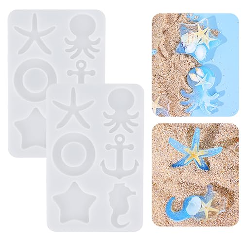 Silikonform für Marine-Oktopus, Seestern, Nilpferd, Anhänger, Schmuck, Harz, Epoxidharz, Schlüsselanhänger, Charms, Gießform, DIY, handgefertigt, Ton, Wachs, Bastelformen, Kuchendekoration Silikonform für Marine-Oktopus, Seestern, Nilpferd, Anhänger, Schmuck, Harz, Epoxidharz, Schlüsselanhänger, Charms, Gießform, DIY, handgefertigt, Ton, Wachs, Bastelformen, Kuchendekoration von Tswinsky