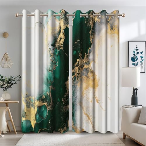 Ttincceer 117x229cm Dunkelgrüner Marmor Verdunkelungsvorhänge für Wohnzimmer Luxus Dunkelgrün Weiß Textur Zimmer Verdunkelung Vorhänge Modern Abstrakt Thermisch Isoliert Fenster Vorhänge 2 Panels Ttincceer 117x229cm Dunkelgrüner Marmor Verdunkelungsvorhänge für Wohnzimmer Luxus Dunkelgrün Weiß Textur Zimmer Verdunkelung Vorhänge Modern Abstrakt Thermisch Isoliert Fenster Vorhänge 2 Panels von Ttincceer
