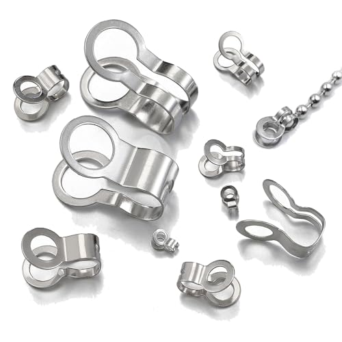 Ttiy Kugelkettenverbinder, Edelstahl-Schnalle, Doppelring-Schiebeverschluss für DIY-Schmuck, Schnalle, Zubehör, 50 Stück, 6 mm Ttiy Kugelkettenverbinder, Edelstahl-Schnalle, Doppelring-Schiebeverschluss für DIY-Schmuck, Schnalle, Zubehör, 50 Stück, 6 mm von Ttiy