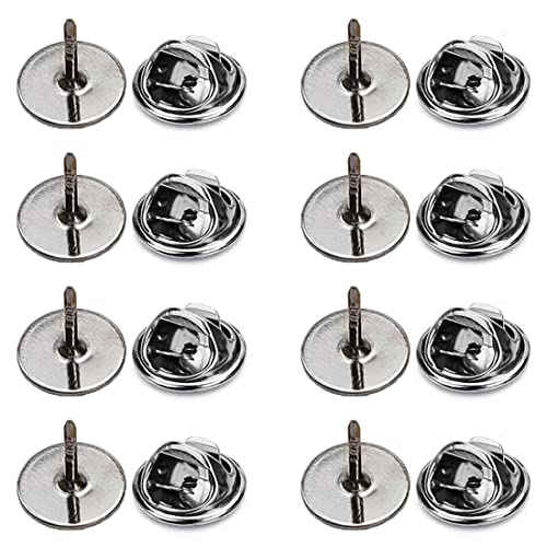 TuNan 80 Paar Stecknadeln mit Blanko-Stiften (10 mm x 9 mm), Schmetterlings-Clutch-Krawattennadeln, Ersatz für Etiketten, Handwerk, Schmuckherstellung, Schwarz von TuNan
