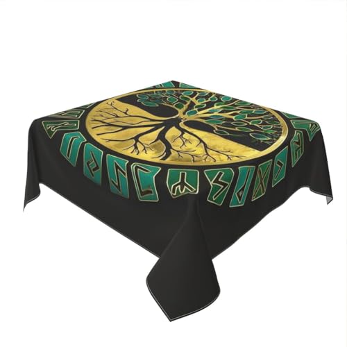 TuTaTiMANG Wikinger-Yggdrasil-Tischdecke, Nordische Heidnische Polyester-Tischdecke, Küchentisch/Dekoration Für Feiertagspartys Im Innenbereich TuTaTiMANG Wikinger-Yggdrasil-Tischdecke, Nordische Heidnische Polyester-Tischdecke, Küchentisch/Dekoration Für Feiertagspartys Im Innenbereich von TuTaTiMANG