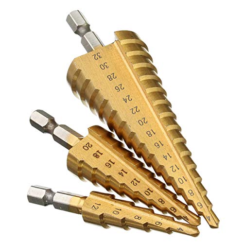 TuToy 4-12/4-20/4-32Mm Hss Stufenbohrer Schnellarbeitsstahl Pagodenbohrer Lochschneider - 4-32Mm TuToy 4-12/4-20/4-32Mm Hss Stufenbohrer Schnellarbeitsstahl Pagodenbohrer Lochschneider - 4-32Mm von TuToy