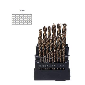 TuToy M42 Hss Spiralbohrer Set 3 Kantenkopf 8% High Cobalt Bohrer Für Edelstahl Holz Metall Bohren - 25 Stück Bohrersatz TuToy M42 Hss Spiralbohrer Set 3 Kantenkopf 8% High Cobalt Bohrer Für Edelstahl Holz Metall Bohren - 25 Stück Bohrersatz von TuToy