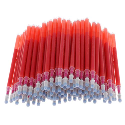 Tubayia 100 Stück Hitzelöschbare Stifte Nachfüllminen Markierung Stifte für Schneider Nähen Quilten (Rot) von Tubayia