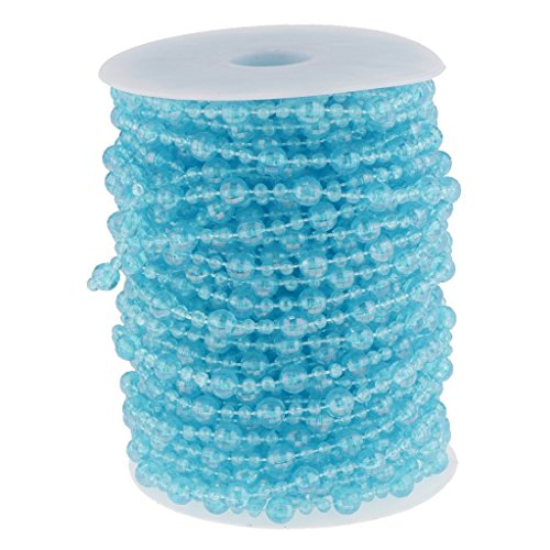 Tubayia 20 M Perlengirlande Perlenband Perlenkette für DIY Handwerk Hochzeit Dekoration Tischdeko (Blau) von Tubayia