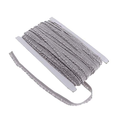 Tubayia 50 Yards Elastische Spitzenband Rüschenband Spitzenbesatz Dekoband für DIY Handwerk (Grau) von Tubayia