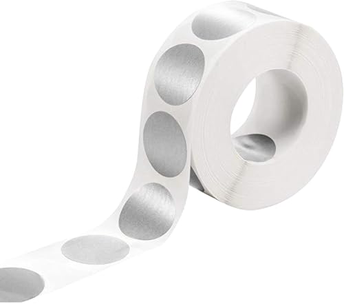 Tubayia Rubbel-Aufkleber, selbstklebende DIY-Aufkleber, Rubbel-Etiketten für Sammelalbum-Party, Rubbelkartenaufkleber für Karten (Argent) von Tubayia