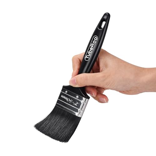 TubeRoo Malerpinsel 50 mm mittelgroßer Pinsel, Lackierpinsel - feiner Lackpinsel für Lacke, Holz-Öl & Wand-Farbe - Lasurpinsel für Holz-Lasur - Flachpinsel, Farbpinsel für Metall TubeRoo Malerpinsel 50 mm mittelgroßer Pinsel, Lackierpinsel - feiner Lackpinsel für Lacke, Holz-Öl & Wand-Farbe - Lasurpinsel für Holz-Lasur - Flachpinsel, Farbpinsel für Metall von TubeRoo