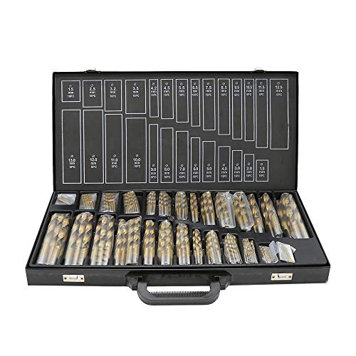 Tubiaz 230tlg Metallbohrer Set 1-13mm Spiralbohrer Satz Titan beschichtet DIN338 Stahlbohrer HSS Spiral-Bohrer Holzbohrer Bohrerkassette Bohrersets Tubiaz 230tlg Metallbohrer Set 1-13mm Spiralbohrer Satz Titan beschichtet DIN338 Stahlbohrer HSS Spiral-Bohrer Holzbohrer Bohrerkassette Bohrersets von Tubiaz