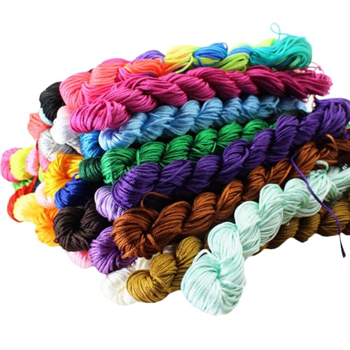 Tucireat Makramee Armband Garn 23 Stück Makramee Garn 1mm Chinesische Knüpfschnur Nylonschnur für Armbänder 23 Farben Geflochtene Nylon Baumwollschnur 1mm Makramee Armband Gewinde Tucireat Makramee Armband Garn 23 Stück Makramee Garn 1mm Chinesische Knüpfschnur Nylonschnur für Armbänder 23 Farben Geflochtene Nylon Baumwollschnur 1mm Makramee Armband Gewinde von Tucireat
