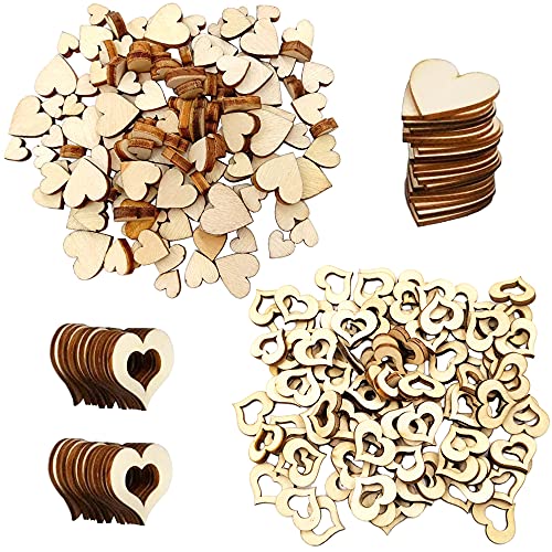 Tucireat Streudeko Hochzeit 400 Stück Holzherzen Deko Holzherzen Hochzeit Holz Herzen Hänger Streuherzen Holz Holzherz Holz Herz Bastel Deko Herz Deko Streudeko Herzen Holzherzen zum Basteln 4 Größen von Tucireat