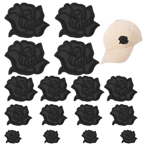 16 Stück Rose Patches zum Aufbügeln Schwarz 4 Größen von Bügelflicken Schwarz Aufnäher zum Aufbügeln Geeignet für Jeans Jacken Pullover Hüte Schuhe Damentaschen 16 Stück Rose Patches zum Aufbügeln Schwarz 4 Größen von Bügelflicken Schwarz Aufnäher zum Aufbügeln Geeignet für Jeans Jacken Pullover Hüte Schuhe Damentaschen von Tucnoeu