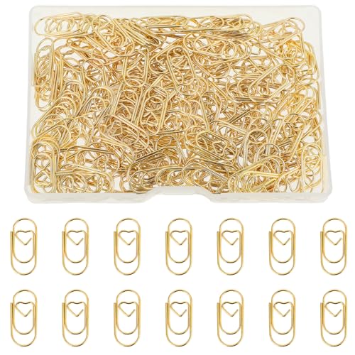 200 Stück Büroklammern Herz Gold Kleine Büroklammern Set mit Transparentbox Geeignet für Büros, Klassenzimmer, Hochzeiten, Postkarte 200 Stück Büroklammern Herz Gold Kleine Büroklammern Set mit Transparentbox Geeignet für Büros, Klassenzimmer, Hochzeiten, Postkarte von Tucnoeu