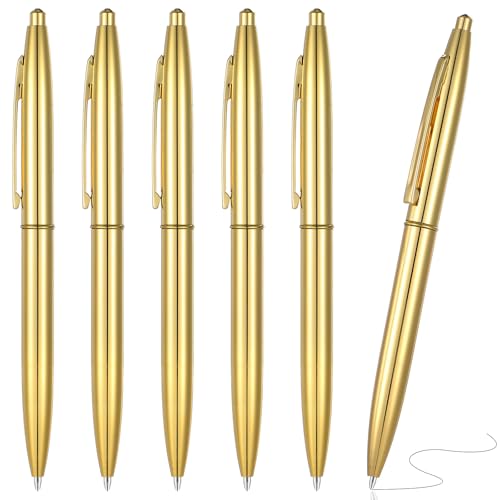 6pcs Kugelschreiber Gold, Biros Hochzeit, 1mm Kugelschreiber Einziehbare Schwarze Tinte Stifte für Hochzeit Business Office Studenten Lehrer 6pcs Kugelschreiber Gold, Biros Hochzeit, 1mm Kugelschreiber Einziehbare Schwarze Tinte Stifte für Hochzeit Business Office Studenten Lehrer von Tucnoeu