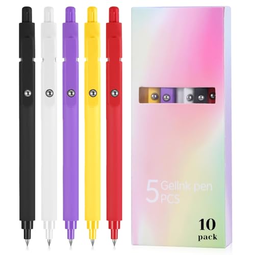 Tucnoeu 10pcs Druckkugelschreiber Schwarze Tinte, Ergonomischer Klick-Kugelschreiber, Bunt Kugelschreiber Set für Büro und Schule Tucnoeu 10pcs Druckkugelschreiber Schwarze Tinte, Ergonomischer Klick-Kugelschreiber, Bunt Kugelschreiber Set für Büro und Schule von Tucnoeu