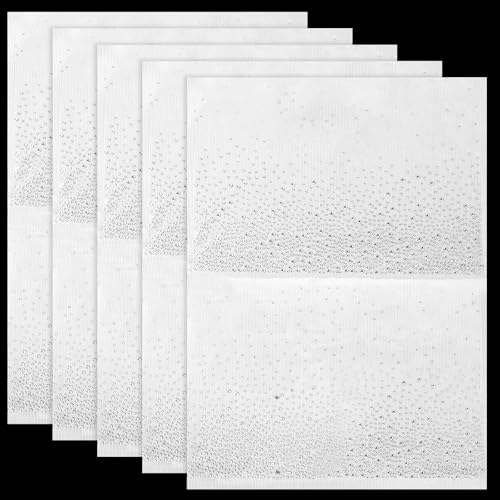 Tucnoeu 10pcs Farbverlaufs Glitzersteine für Textilien, Silber Strasssteine zum Aufbügeln, Kristall Strass Aufkleber, Glitzer Strass Aufbügler, Bügelbilder für Textilien von Tucnoeu