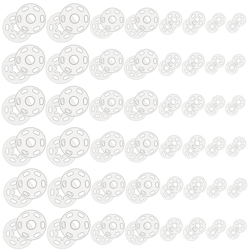 Tucnoeu 160 Paare Druckknopf, Druckknöpfe Plastik, Druckknöpfe zum Annähen, Kunststoff Druckknöpfe Transparent für DIY Kleidung, 7.5mm, 11.5mm, 15mm, 20mm Tucnoeu 160 Paare Druckknopf, Druckknöpfe Plastik, Druckknöpfe zum Annähen, Kunststoff Druckknöpfe Transparent für DIY Kleidung, 7.5mm, 11.5mm, 15mm, 20mm von Tucnoeu