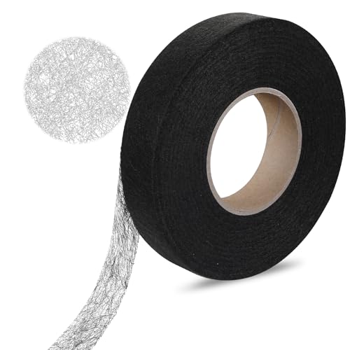 Tucnoeu 1pcs Bügelband für Vorhänge, Saumband Selbstklebend 64m Länge, 2cm Breite, Bügelband Hose Kürzen, Gardinen Kürzen Ohne Nähen, Waschfest(Schwarz) von Tucnoeu