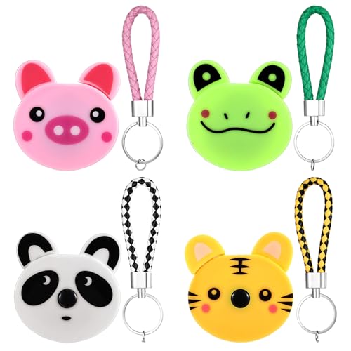 Tucnoeu 4pcs Tragbares Körpermaßband Set, Massband Nähbedarf mit niedlichen Tiermotiven, Measuring Tape für Nähen, Handwerk, DIY, 150 cm einziehbares Lineal Tucnoeu 4pcs Tragbares Körpermaßband Set, Massband Nähbedarf mit niedlichen Tiermotiven, Measuring Tape für Nähen, Handwerk, DIY, 150 cm einziehbares Lineal von Tucnoeu