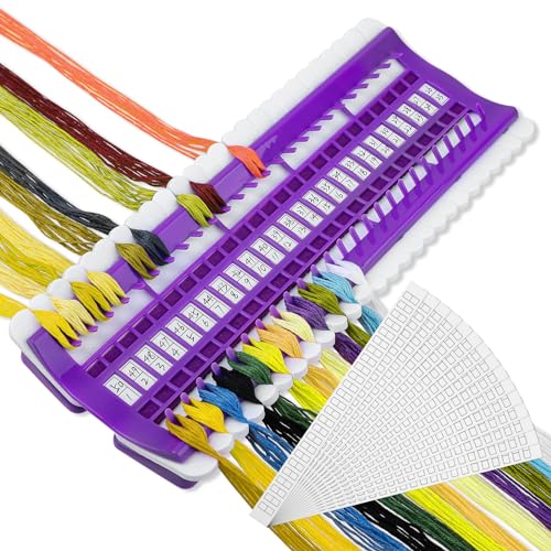 Tucnoeu 50 Positionen Stickgarn Organizer, Stickgarn Aufbewahrung Floss Organizer Praktisches Stick Zubehör, Lila Tucnoeu 50 Positionen Stickgarn Organizer, Stickgarn Aufbewahrung Floss Organizer Praktisches Stick Zubehör, Lila von Tucnoeu