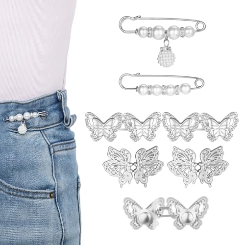 Tucnoeu 6 Stück Hosen Enger Machen Clip, Hosenbund Enger Machen, Taillenmieder-Clip, Verstellbare Schmetterlingsknöpfe für Jeans Hosen Röcke Tucnoeu 6 Stück Hosen Enger Machen Clip, Hosenbund Enger Machen, Taillenmieder-Clip, Verstellbare Schmetterlingsknöpfe für Jeans Hosen Röcke von Tucnoeu