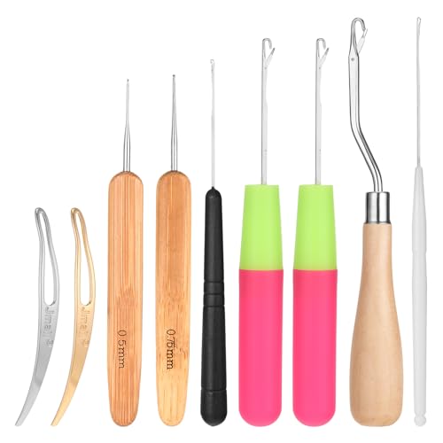 Tucnoeu 9 Stück Fangnadel Häkelnadel Set Crochet Hair mit Latch Häkelnadel Haken für Haarverlängerungen und Handwerk Tucnoeu 9 Stück Fangnadel Häkelnadel Set Crochet Hair mit Latch Häkelnadel Haken für Haarverlängerungen und Handwerk von Tucnoeu