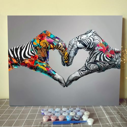 Banksy Street Art Malen nach Zahlen für Erwachsene, zum Selbermachen, herzförmig, Graffiti, Handmalen nach Zahlen, Acrylfarbe, Leinwand, romantische Szenen, Küchendekoration, Malset, Dekoration, 50,8 Banksy Street Art Malen nach Zahlen für Erwachsene, zum Selbermachen, herzförmig, Graffiti, Handmalen nach Zahlen, Acrylfarbe, Leinwand, romantische Szenen, Küchendekoration, Malset, Dekoration, 50,8 von Tucocoo