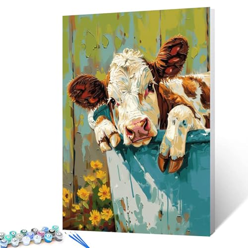 Malen nach Zahlen, Schaf mit Blumen, Malen nach Zahlen, Schafe mit Blumen, Malen nach Zahlen auf Leinwand, mit Pinseln, Acrylfarben, Malen nach Zahlen, für Erwachsene und Kinder, Anfänger, 40,6 x 50,8 Malen nach Zahlen, Schaf mit Blumen, Malen nach Zahlen, Schafe mit Blumen, Malen nach Zahlen auf Leinwand, mit Pinseln, Acrylfarben, Malen nach Zahlen, für Erwachsene und Kinder, Anfänger, 40,6 x 50,8 von Tucocoo