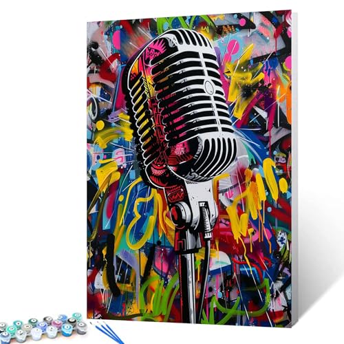 Malen-nach-Zahlen-Set für Erwachsene, Bandaufführung, Ölgemälde, Acryl-Pigment-Kits, Graffiti-Illustration, Wandkunst, Dekoration, zeitgenössischer Stil, Geschenk, Kunstwerk, 40,6 x 50,8 cm Malen-nach-Zahlen-Set für Erwachsene, Bandaufführung, Ölgemälde, Acryl-Pigment-Kits, Graffiti-Illustration, Wandkunst, Dekoration, zeitgenössischer Stil, Geschenk, Kunstwerk, 40,6 x 50,8 cm von Tucocoo