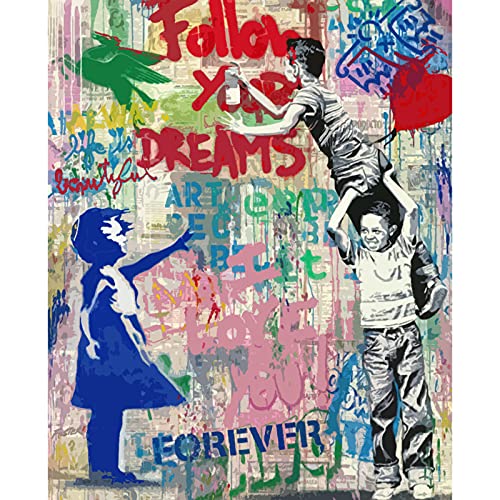 Ölgemälde Banksy Mädchen mit rotem Ballon, Straßengraffiti, Jungen, digitales Ölgemälde,bestes Geschenk für Kinder, Studenten, Erwachsene, Anfänger, mit Pinseln und Acryl-Pigment (ohne Rahmen) Ölgemälde Banksy Mädchen mit rotem Ballon, Straßengraffiti, Jungen, digitales Ölgemälde,bestes Geschenk für Kinder, Studenten, Erwachsene, Anfänger, mit Pinseln und Acryl-Pigment (ohne Rahmen) von Tucocoo
