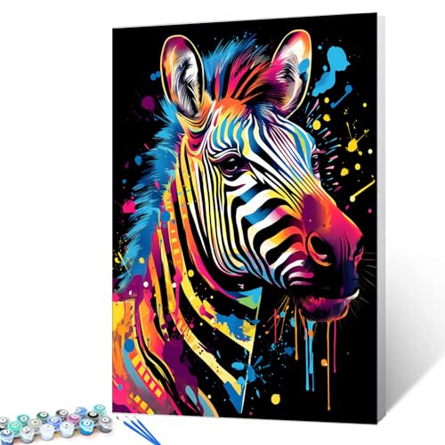 Tucocoo Graffiti Zebra Malen nach Zahlen für Erwachsene, DIY Digitales Ölgemälde-Kits auf Leinwand mit Pinseln und Acrylpigment, niedliches Tier, schwarz, buntes Bild für Wohnkultur, 40 x 50 cm Tucocoo Graffiti Zebra Malen nach Zahlen für Erwachsene, DIY Digitales Ölgemälde-Kits auf Leinwand mit Pinseln und Acrylpigment, niedliches Tier, schwarz, buntes Bild für Wohnkultur, 40 x 50 cm von Tucocoo