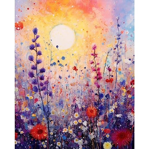 Tucocoo Lavendel Malen nach Zahlen für Erwachsene Anfänger, Blumen DIY Digital Ölgemälde Kits auf Leinwand mit Pinseln und Acrylpigment, schöne Blütenblume für Heimdekoration, 40 x 50 cm (Rahmenlos) von Tucocoo