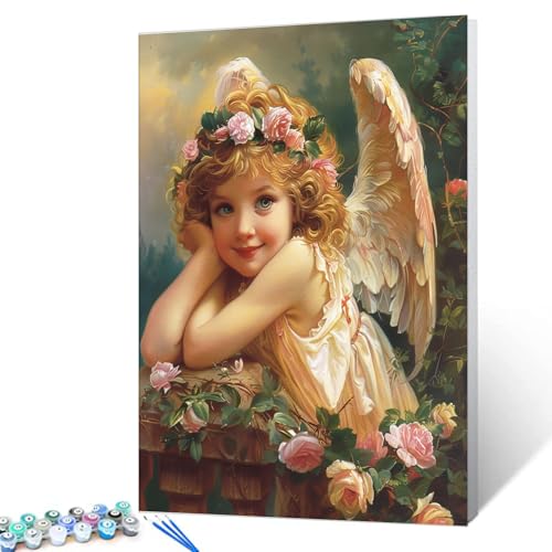Tucocoo Lovely Angel Malen nach Zahlen, 40 x 50 cm, Leinwand, DIY-Ölgemälde für Erwachsene mit Pinseln und Acrylpigment, schönes kleines Mädchen, Blumen, Gartenbild für Heimdekoration (ohne Rahmen) Tucocoo Lovely Angel Malen nach Zahlen, 40 x 50 cm, Leinwand, DIY-Ölgemälde für Erwachsene mit Pinseln und Acrylpigment, schönes kleines Mädchen, Blumen, Gartenbild für Heimdekoration (ohne Rahmen) von Tucocoo