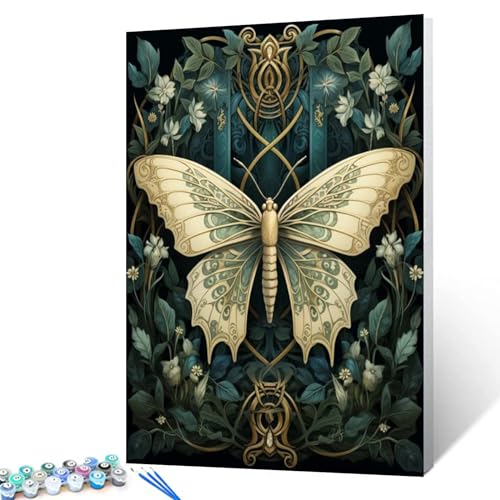 Tucocoo Malen nach Zahlen, Motiv: Motte der Wald, DIY-Malerei, Leinwand mit Pinseln, Acrylfarben, Gothic-Tierkunst, Weiß und Bronze, Malen nach Zahlen für Erwachsene und Kinder, Anfänger, 40,6 x 50,8 Tucocoo Malen nach Zahlen, Motiv: Motte der Wald, DIY-Malerei, Leinwand mit Pinseln, Acrylfarben, Gothic-Tierkunst, Weiß und Bronze, Malen nach Zahlen für Erwachsene und Kinder, Anfänger, 40,6 x 50,8 von Tucocoo