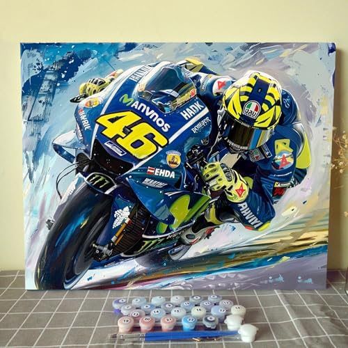 Tucocoo Malen-nach-Zahlen-Set für professionelle Rennfahrer, mit Pinseln und Acrylpigmenten auf Leinwand, Gemälde für Erwachsene, Aquarell-Stil für Zuhause, Wanddekoration, Geschenke, 40,6 x 50,8 cm Tucocoo Malen-nach-Zahlen-Set für professionelle Rennfahrer, mit Pinseln und Acrylpigmenten auf Leinwand, Gemälde für Erwachsene, Aquarell-Stil für Zuhause, Wanddekoration, Geschenke, 40,6 x 50,8 cm von Tucocoo