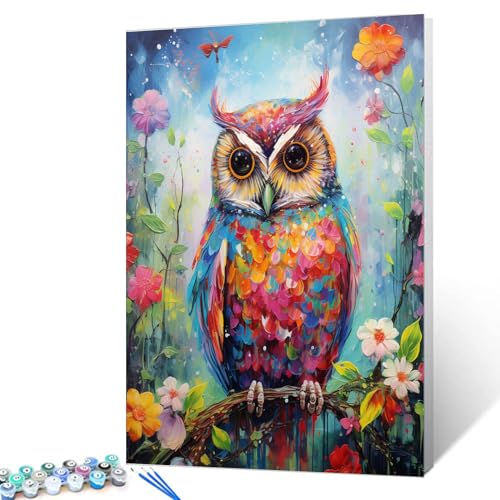 Tucocoo Malen-nach-Zahlen-Set mit Pinseln und Acrylpigmenten auf Leinwand, Malerei für Erwachsene, buntes Blumenmuster, abstraktes Tier-Kunstprojekt für Heimdekoration Geschenke 40x50cm (DIY gerahmt) Tucocoo Malen-nach-Zahlen-Set mit Pinseln und Acrylpigmenten auf Leinwand, Malerei für Erwachsene, buntes Blumenmuster, abstraktes Tier-Kunstprojekt für Heimdekoration Geschenke 40x50cm (DIY gerahmt) von Tucocoo