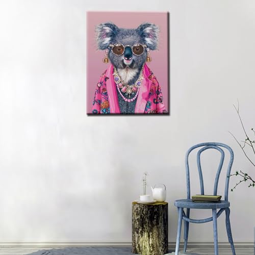 Tucocoo Malen nach Zahlen für Erwachsene, Motiv: niedlicher Koala, rosa Blumenkleidung, Malen nach Zahlen, Acrylfarbe, Leinwand, Dekoration, modische Tier-Illustrationen, Malset, Heimkunst, Geschenk, Tucocoo Malen nach Zahlen für Erwachsene, Motiv: niedlicher Koala, rosa Blumenkleidung, Malen nach Zahlen, Acrylfarbe, Leinwand, Dekoration, modische Tier-Illustrationen, Malset, Heimkunst, Geschenk, von Tucocoo