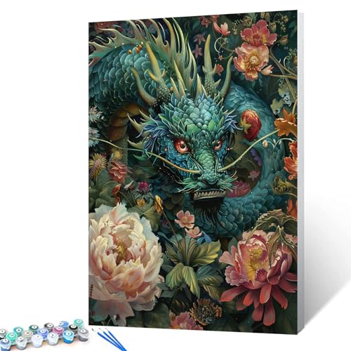 Tucocoo Malen nach Zahlen für Erwachsene, einfaches DIY-Ölgemälde-Set auf Leinwand mit Pinseln und Acrylpigment, verzauberter Garten, abstrakte Blumen, Bild für Heimdekoration, 40 x 50 cm Tucocoo Malen nach Zahlen für Erwachsene, einfaches DIY-Ölgemälde-Set auf Leinwand mit Pinseln und Acrylpigment, verzauberter Garten, abstrakte Blumen, Bild für Heimdekoration, 40 x 50 cm von Tucocoo